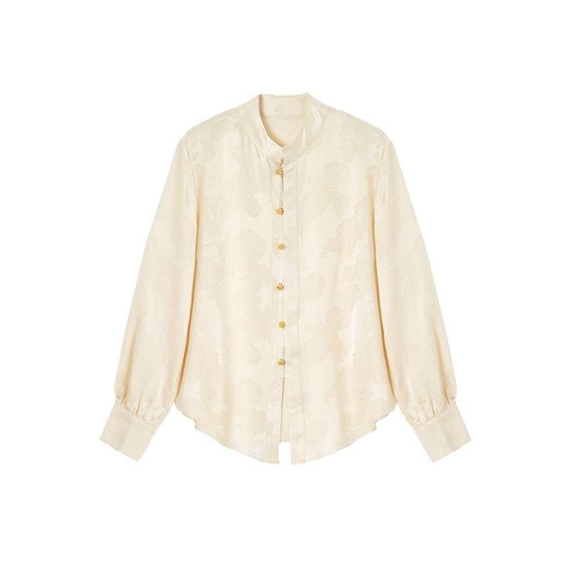 Silk Blouse Women's Chinese Senior Sense Of Light Luxury Temperament Models Tops