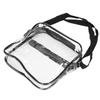 Transparent Messenger Shoulder Bag Clear Tote Bag Purse with Zipper Closure for Outdoor Traveling