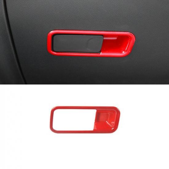 Co-Pilot Storage Box Handle Frame Trim 1* For Jeep Compass 2017- Bright Red