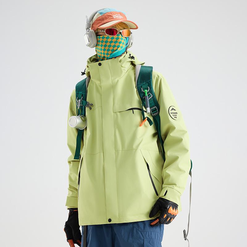 Customizable Waterproof Winter Work Jacket: 3-in-1, Plus Velvet, Logo Print XL