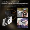Mobile Phone Tablet Magnetic Fill Light, Portable Handheld Lighting for Horizontal and Vertical Shooting, Adjustable St