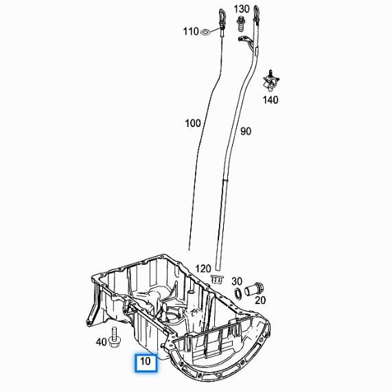 Benchi W270 Engine Oil Pan Compatible - Model 2700107600