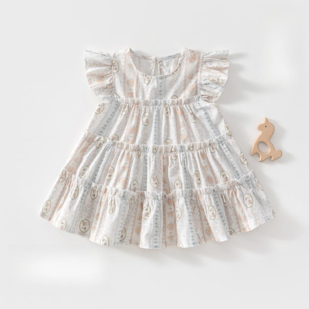 Baby And Toddler Girl'S Dress Summer Thin Floral Princess Style Sweet Dress Baby Clothing For Going Out