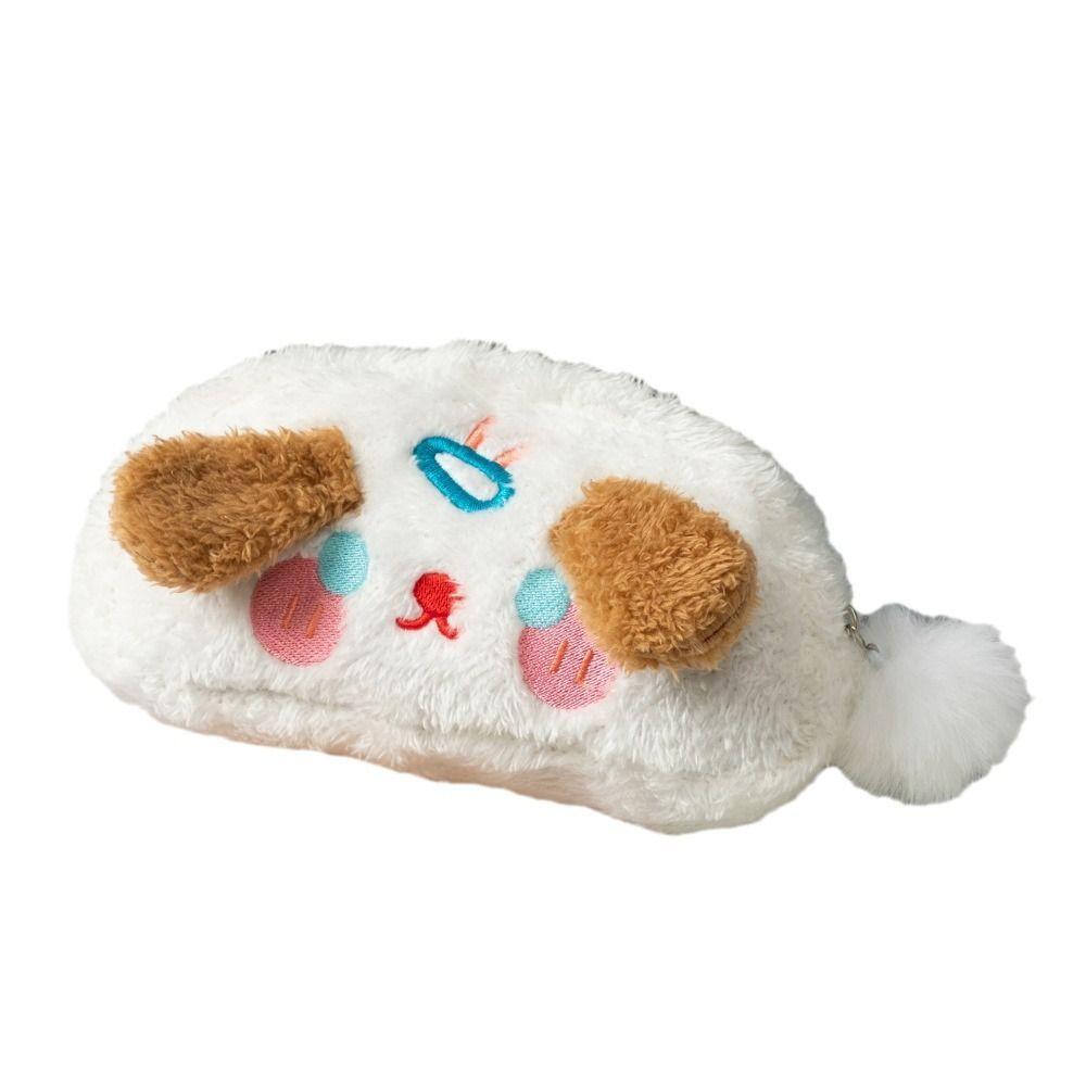 Plush Pencil Case Puppy Shape Stationery Storage Bag Stationery Organizer  School Supplies