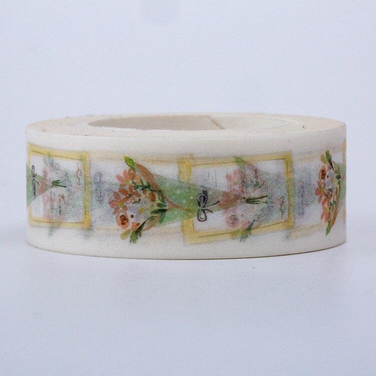 Cont de mână Autocolant flori Ramă foto decorativă Cont de mână Versiune largă și Bandă de hârtie Cadou Boutique Bandă repetat