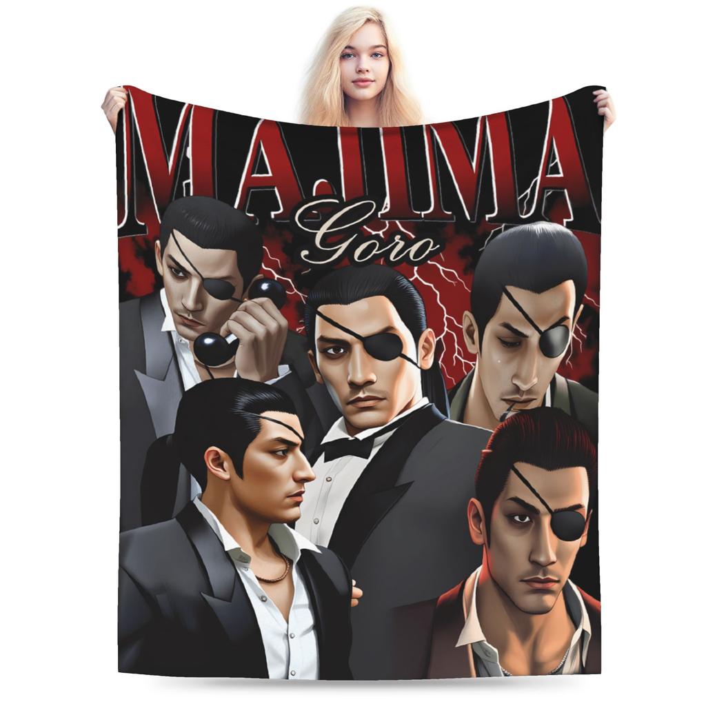 Yakuza Majima Blanket Soft Fluffy Plush Throw Blanket For Girls Boys Couch Bed Flannel Bedspread Bed Cover