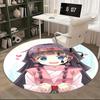 1pc Anime Cartoon Design Round Carpet  Office Chair Mat, NonSlip Rug for Home Decor, Living Room