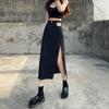 Elegant Woman High-waisted Side Split Female Summer Thin A Word Package Hip Mid-length Skirt Versatile Comfortable Fashion Denim Bustier Skirt