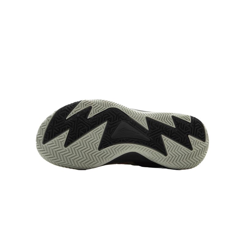 Li Ning Kids Basketball Angry Bloom Team Fashion Trend Non-Slip Wear-Resistant Low-Top Basketball Shoes Kids sneaker Black Green YKBV016-1