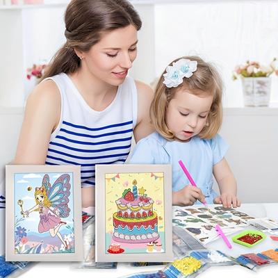 1set, DIY Cartoon Diamond Painting, Parent-child Interaction Full Diamond DIY Handmade, Educational Crystal Paste Diamond Painting