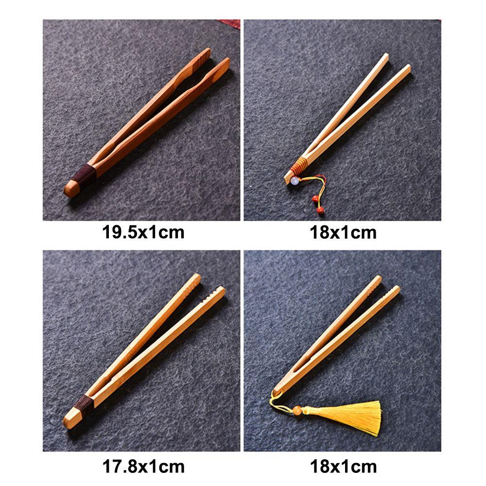 Safe Food Toast Salad Tongs Bamboo Wood Salad Clip New Teaware Accessories  for Bacon Sugar