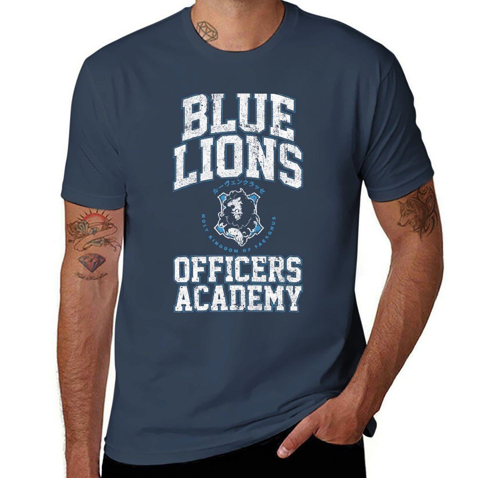Blue Lions Officers Academy Tshirt High Elasticity Sports Tee Shirt S