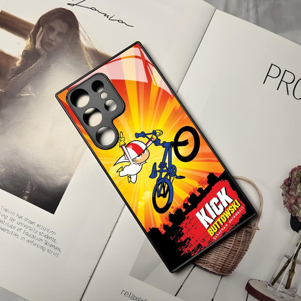 Cute Kick Buttowski Cartoon Phone Case For Samsung Galaxy S25 S24 S23 S22 S20 S21 Note20 Ultra Plus Fe Colored Silver Cover