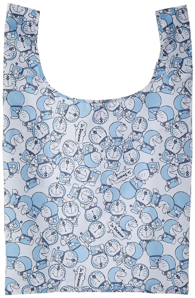 Marushin Eco Colors Made with Recycled Product 2905003400 Bag, Doraemon, Blue, H63.5xW40xD20cm (Folded 12x12cm), Polyester, Number