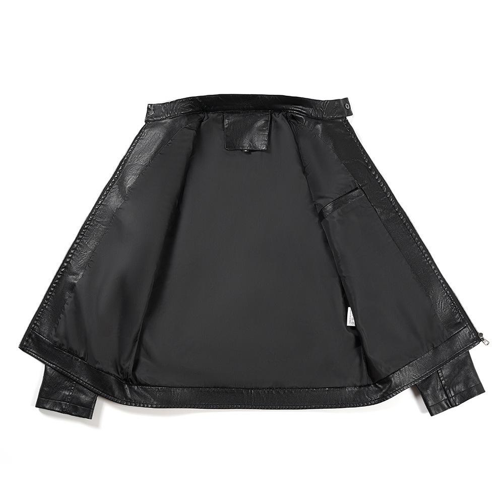 Spring and Autumn new European and American men's leather jackets, men's fashion youth PU leather jackets, locomotive leather jackets
