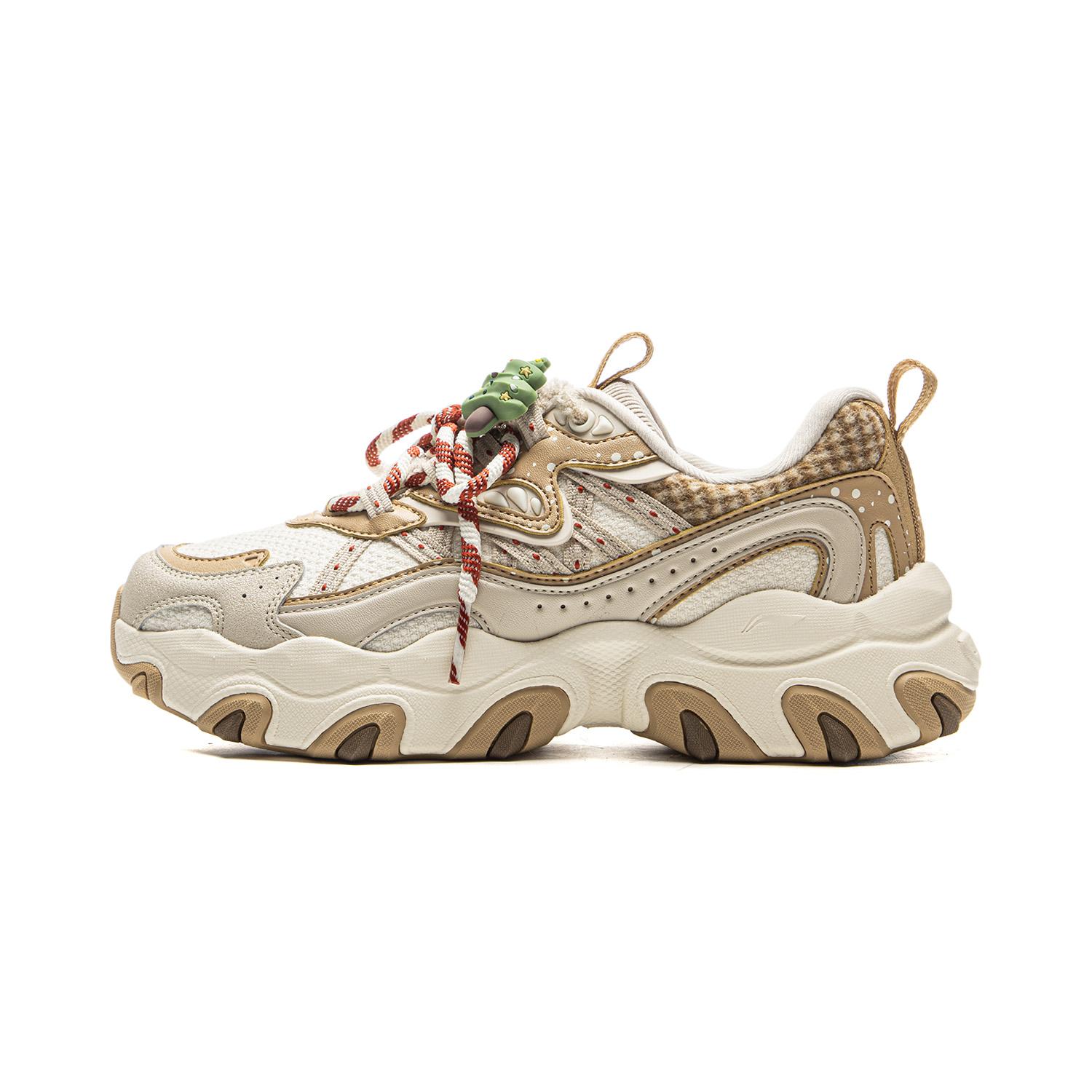 

Li Ning Cat Paw Lite3 Cushioning Slip Resistant Abrasion Resistant Breathable Lightweight Low top Chunky Sneakers AGCV390-1 37