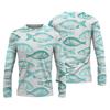 New Men's Fishing Shirts Customizable Print T-Shirt Fishing Apparel Long Sleeve Fishing Shirt Outdoor Sports Crewneck Tops 6XL