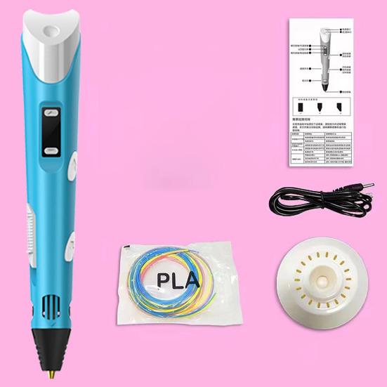 Printing Pen Filament 3D Painting Pen with LED Display Kids DIY 3D