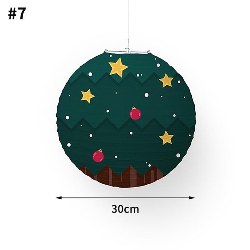 Christmas Lantern Round Paper Lanterns Xmas Decoration Hanging Pendant Christmas Party Supplies Lanterns navidad decoracion 2026