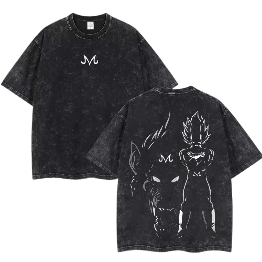 Dragon Ball Anime Printed Tshirt Mens and Womens Washed Tshirt High Quality Vintage Cotton Tshirt Harajuku YK Tops