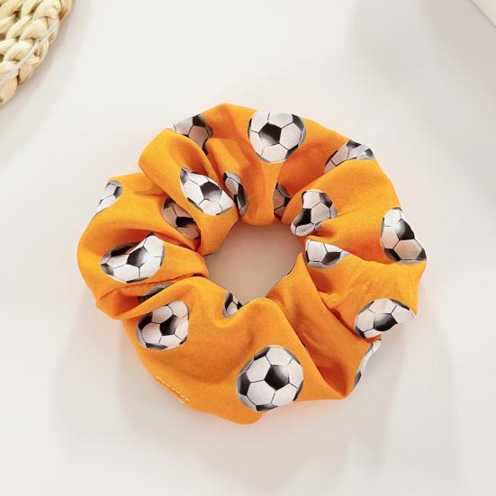 Hair Tie Soccer Themed Pattern Large Size Hair Rope High Elasticity Ponytail Holder Sports Hair Accessories