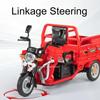 1:12 Tricycle Model Car Toy Metal Diecast Sound Light Pull Back Express Delivery Transport Vehicle Models Gifts for Boys Kids