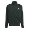 Adidas V Tracksuit Comfortable Striped Logo Stand Collar Top Soft Cuffed Pants Casual Sports Set Men Tracksuit Dark-Green JZ0110