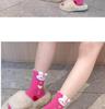 2024 Autumn Seamless Cartoon Rabbit Princess Socks - 4 Pairs for Kids
