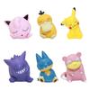 6Pcs/Set Pokemon Anime Figure Toys Sleep Series Car Decoration Ornaments Pikachu Action Figure Toy For Children Birthday Gifts