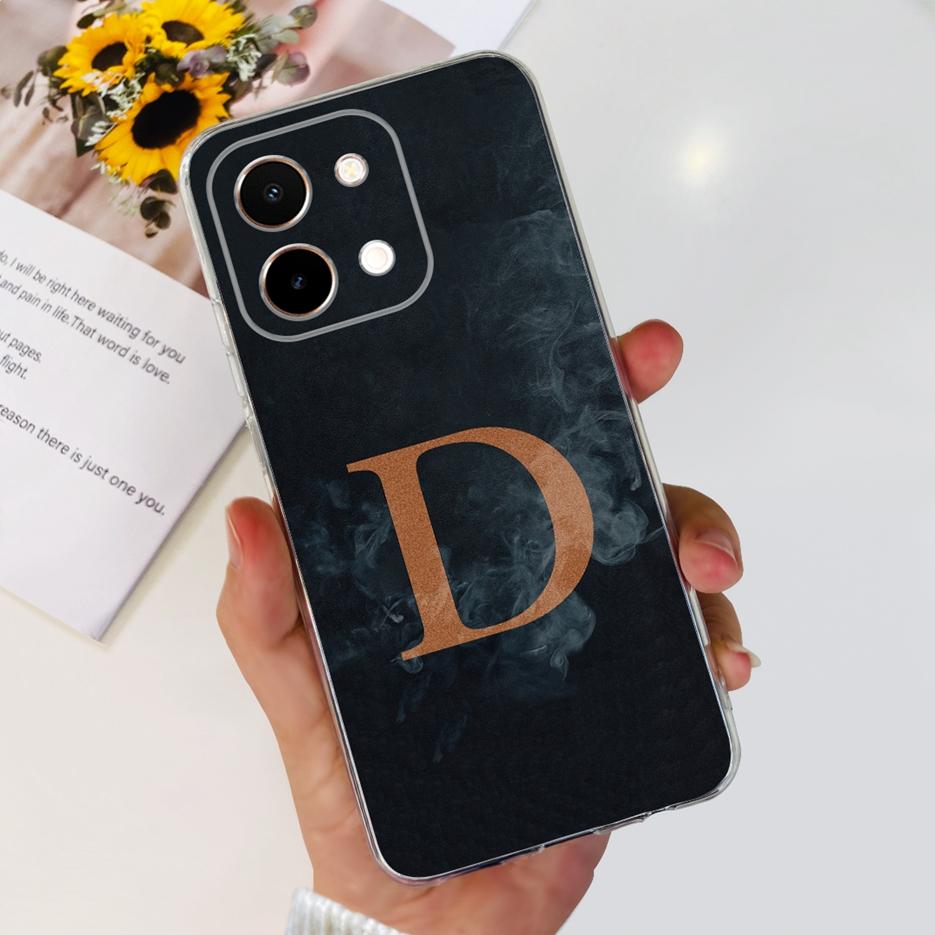 For Vivo Y28 4G Case V2352 New Letters Cover Clear Silicone Soft TPU Phone Case For Vivo Y28 Y 28 VivoY28 4G Fundas 6.68‘’ Shell