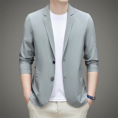 Summer Sun Protection Suit Men's Ice Silk Lightweight Spring and Autumn Small Suit Large Size Single Western Coat