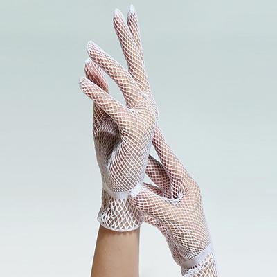 Women Wedding Gloves Mesh Fishnet Gloves UV-Proof Mittens