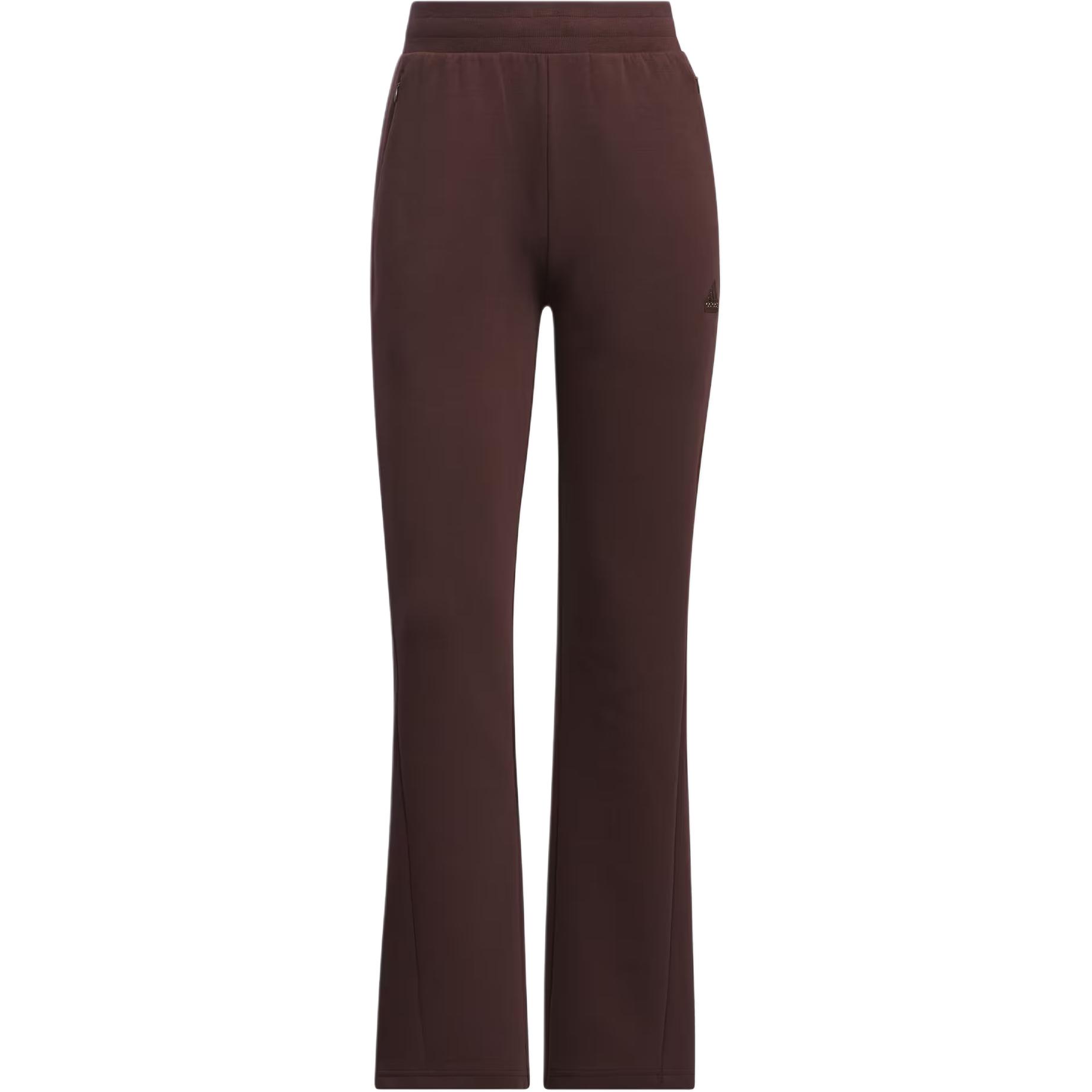 

adidas Women s MW DK Flare PT Knit Sweatpants Dark Brown JX6841 XL