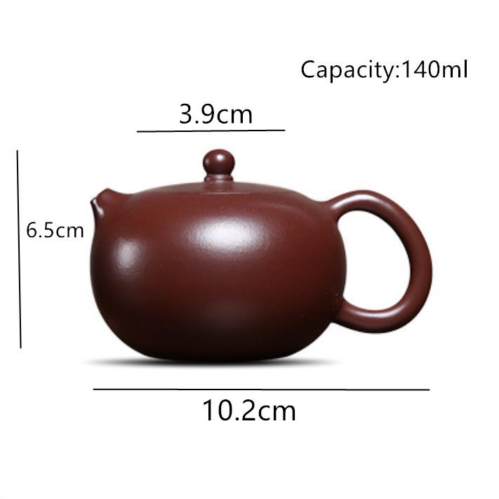 Chinese Yixing Purple Clay Teapot Handmade Xishi Tea Pot Beauty Tea Infuser Kettle Household Tradition Zisha Teaware 150ml
