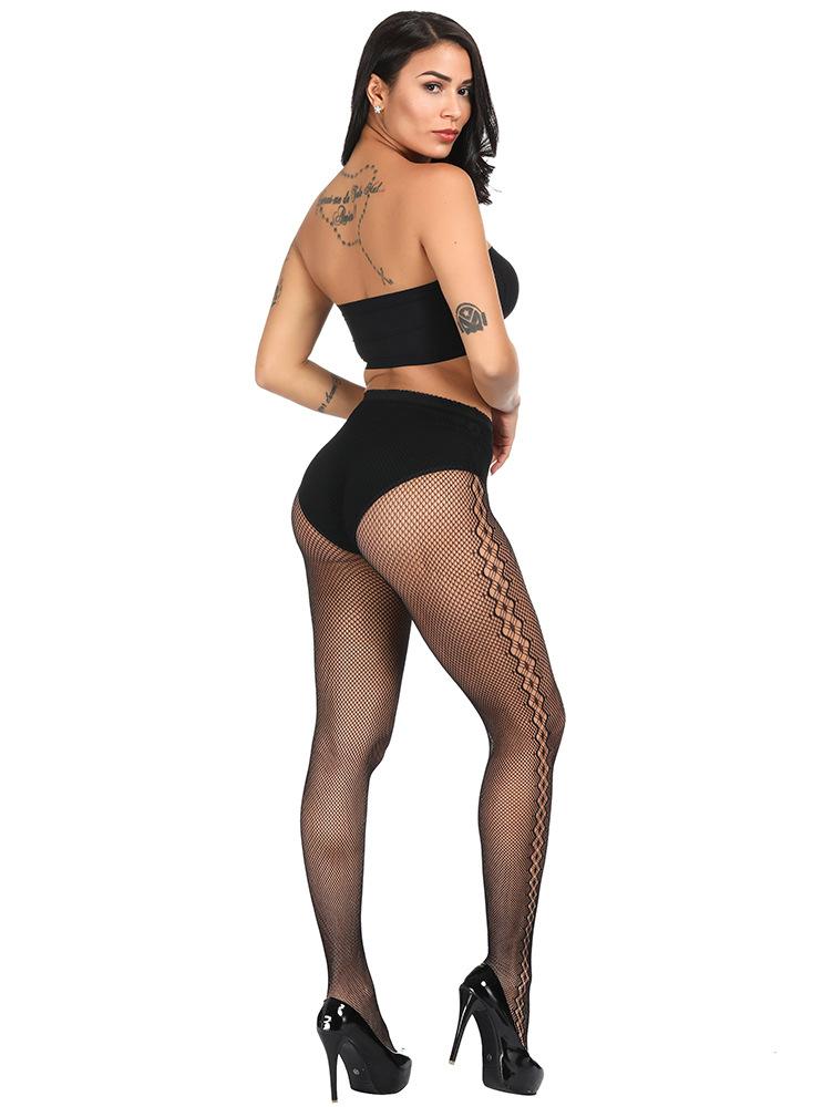 

New Vintage Tattoo Lace Cut-Out Mesh Stockings Women s Bottom Socks Small Mesh Pantyhose Women One size fits all