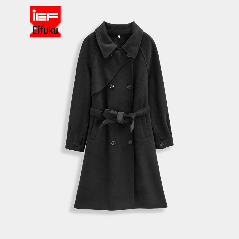 

Женское длинное пальто большого размера из шерстяной смеси L