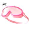 Silicone Frame Goggles Children Swim with Earplugs Waterproof No Leakage Anti-Fog UV Pressure-free Protection Boys Girls Wide View Diving Snorkeling