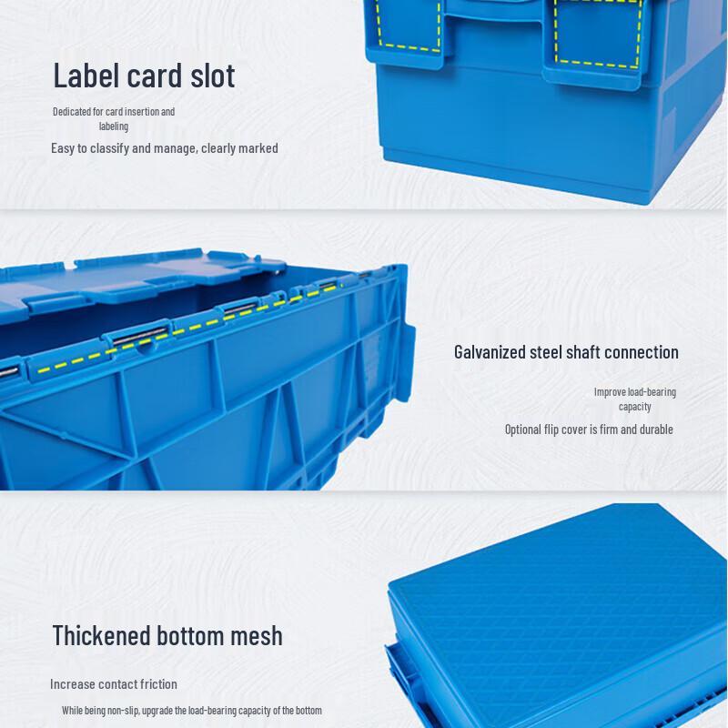 Industrial Nestable Plastic Storage Box with Lid