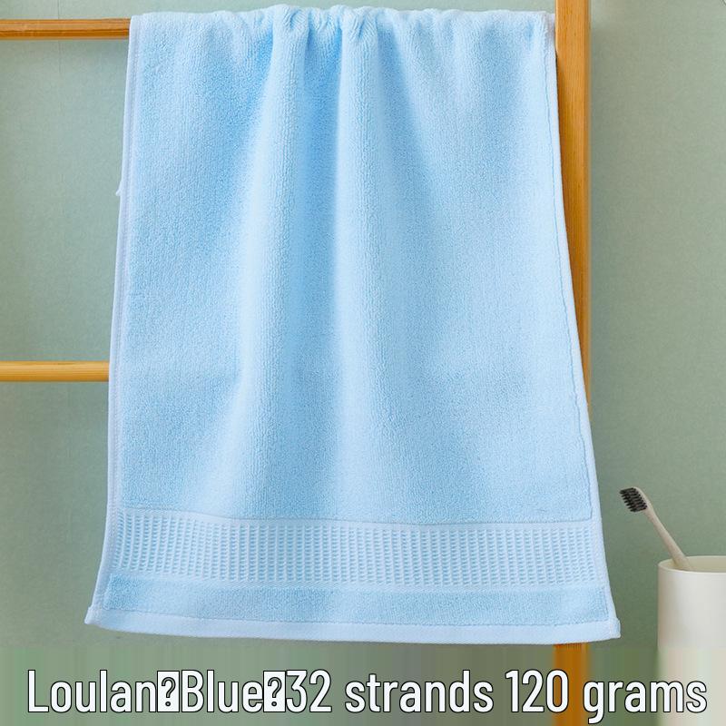 Thick Absorbent Pure Cotton Face Towel with Embroidered Logo for Adults