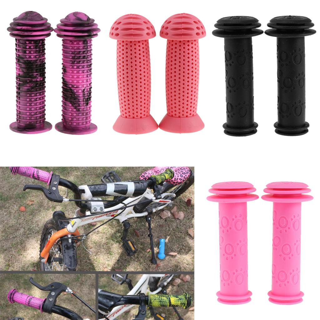 1 Pair Handlebar Grips Children Bike Tricycle Scooter Anti Slip Rubber Hand Grips Comfortable & Durable