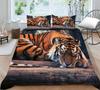 3D Tiger Pattern Bedding Set Bedroom Bed Home Quilt Cover Pillowcase Bedroom Bedding Microfiber 2/3 Pieces Gift