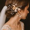Luxuriöser Brautkopfschmuck Zink Zinklegierung Blume Strassstein Kopfschmuck Kreativer Kristall Haarclip Brautparty