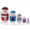 Set da 5 Pezzi Ornamenti Natalizi da Tavolo Stile Bambola, Decorazioni per la Casa, Regali di Natale, Decorazioni per Mobili d'Ufficio