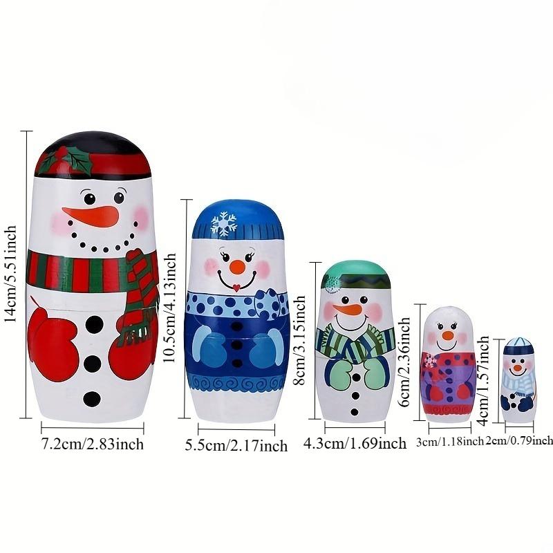 Set da 5 Pezzi Ornamenti Natalizi da Tavolo Stile Bambola, Decorazioni per la Casa, Regali di Natale, Decorazioni per Mobili d'Ufficio