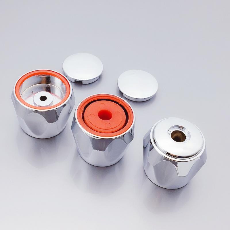 1pcs/2pcs Hot & Cold Tap Top Head Faucet Cover Chrome Plated Replacement Set Kitchen Bathroom Faucets Handle Plastic