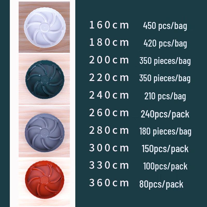 Movable Round Flower Pot Tray with Wheels