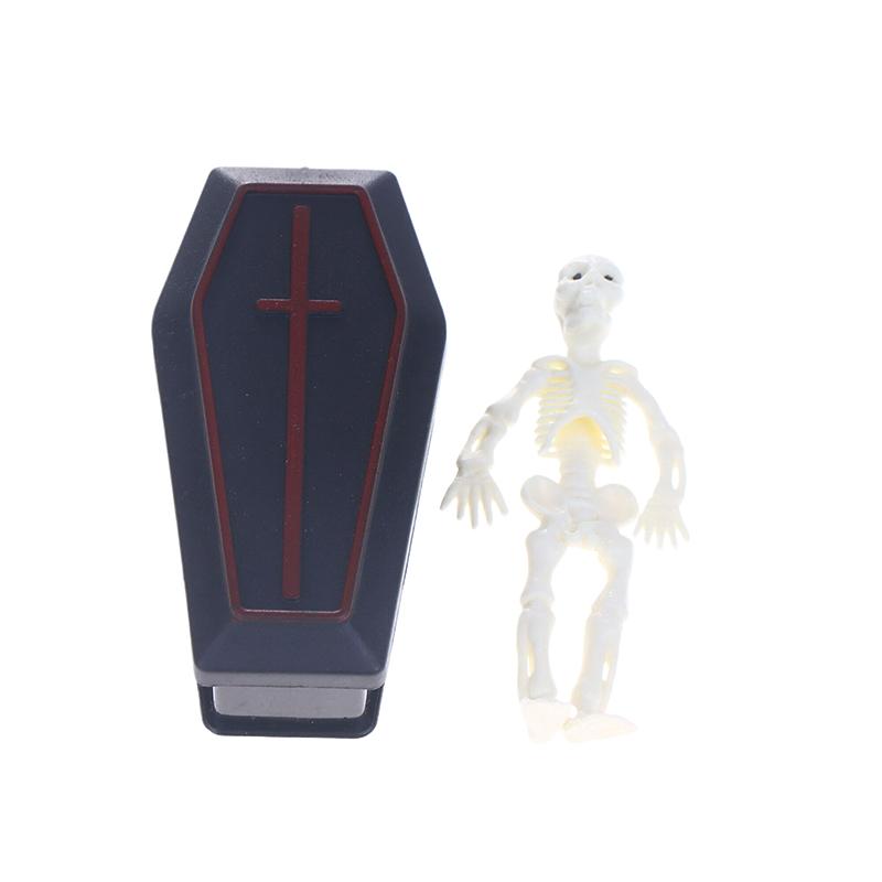 2/4Pcs Miniature Dollhouse Coffin Boxes Halloween Treat Coffin Boxes Coffin Prank Props Box Model Trickery Props Halloween Decor