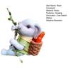 Climbing Rabbit Figurine Resin Cute Rabbit Statue Hanging Decoration Garden Tree Climber for Balcony Flower Pots Planters Indoor Outdoor Use