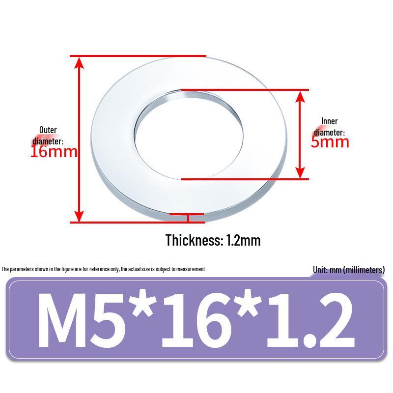 Extra Large Galvanized Metal Flat Washer (Sizes M1.6-M14)