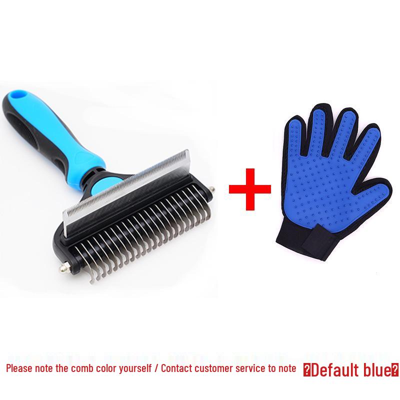 Dual-Headed Dog De-Shedding & Detangling Comb Tool